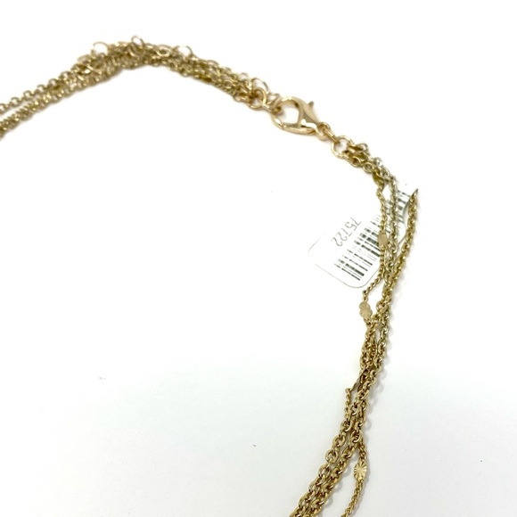 NWT Free People Festival Stone Layered Gold Necklace Turquoise - Picture 3 of 6